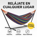 RelaxMax™ – Kit de 8 Hamaca Tela algodón Premium Tropical con Soporte de Acero y Ultra Confort