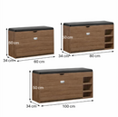 Zapatera con Cajón Giratorio y Banco Acolchado